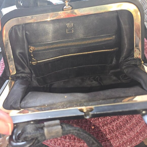 Rare 1940's Crown Lewis Vintage Brocade Frame Handbag - Picture 4 of 6